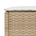 vidaXL záhradná stolička s vankúšom béžová 63,5x56x32 cm Poly ratan
