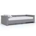 vidaXL Denná posteľ USB bledosivá látka 90x200 cm