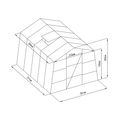 Skleník G21 GZ 59 - 251 x 311 cm, pozinkovaný