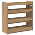 vidaXL Regál na topánky dub artisan 60x25x62 cm kompozitné drevo