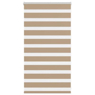 vidaXL Zebrová roleta pieskovo hnedá 90x100 cm šírka látky 85,9 cm polyester