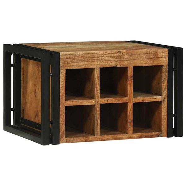 vidaXL Regál na víno 2 pcs 46 x 35 x 27,5 cm Pevné akáciové drevo