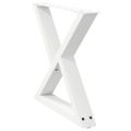 vidaXL Nohy konferenčného stolíka 2 ks biele 60 x (42-43,3) cm oceľové
