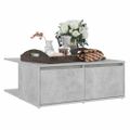 vidaXL Konferenčný stolík betónový sivý 80x80x31cm drevotrieska