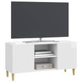 vidaXL TV skrinka 102 x 34,5 x 50 cm Biela s vysokým leskom