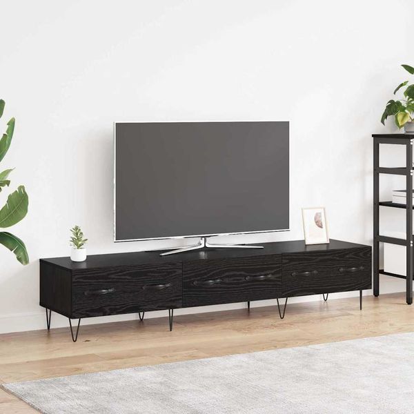 vidaXL TV skrinka Čierny dub 150 x 36 x 30 cm Kompozitné drevo