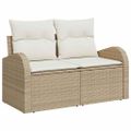 vidaXL Súprava záhradných pohoviek 9 ks Béžová polyratan