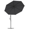 vidaXL Náhradná látka pre záhradný slnečník čierna 350 cm