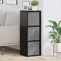 vidaXL Servírovacia skriňa so zásuvkou Čierny dub 30,5 x 27 x 84,5 cm