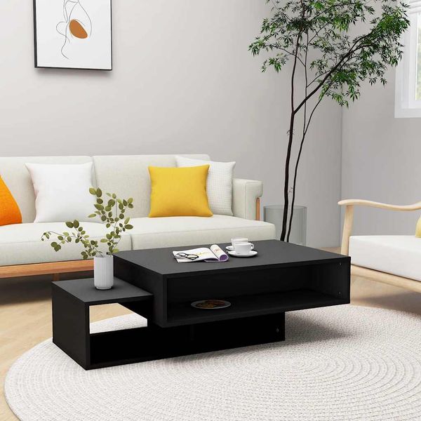 vidaXL Konferenčný stolík, čierny 105x55x32 cm, kompozitné drevo