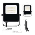 LED reflektor VISIO čierny, 20W neutrálna biela