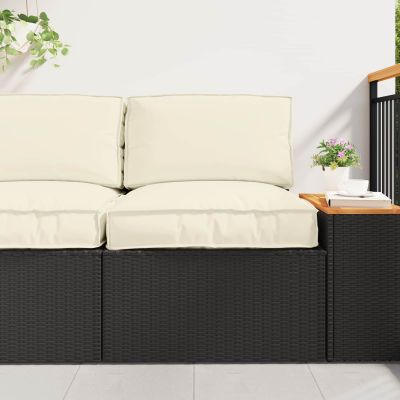 vidaXL Sada vankúšov na palete 2 pcs Krémová Oxfordská látka