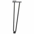 vidaXL Nohy do vlasov pre konferenčný stolík 4 ks, antracitové 42 cm, masívna oceľ