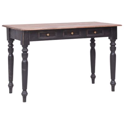 vidaXL Stôl s 3 zásuvkami 117x57x75 cm masívne mahagónové drevo