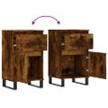 vidaXL Komody 2 ks dymový dub 40x35x70 cm kompozitné drevo