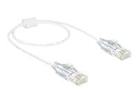 Patch kábel - RJ-45 (M) do RJ-45 (M) - 50 cm - UTP - CAT 6 - neobsahuje halogén - biela