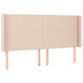 VidaXL Čelo postele kapučínové 163x16x118/128 cm umelá koža