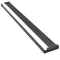 vidaXL Sprchová polica pre sprchovú stenu čierna 115 cm hliník