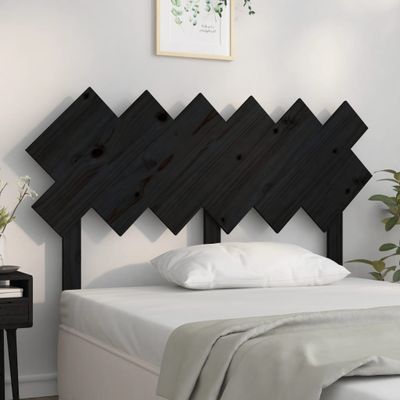 vidaXL Čelo postele čierne 132x3x81 cm masívna borovica
