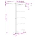 vidaXL Posuvné dvere ORKDAL 93 x 211 cm Prírodná