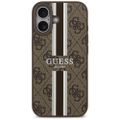 Guess 4G Printed Stripes MagSafe puzdro pre iPhone 17 hnedé