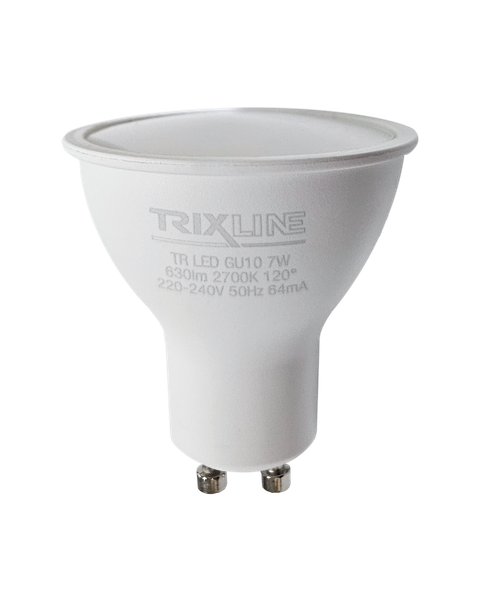 LED žiarovka 7W 630lm GU10 2700K teplá biela Trixline