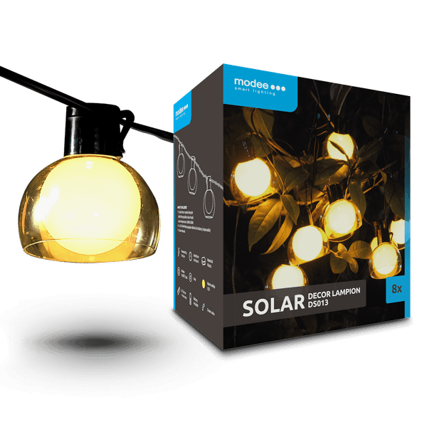 Modee záhradná solárna LED lampa - lampáš DS013 4,4m AA 400mAh 8ks (ML-DS013)