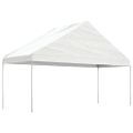 vidaXL Altánok so strechou, biely 15,61x5,88x3,75 m, polyetylén