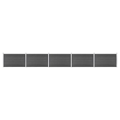 vidaXL Sada plotových panelov WPC 872x105 cm čierna
