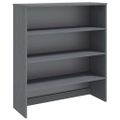 vidaXL Nadstavec na komodu HAMAR, tmavosivý 90x30x100 cm, borovica