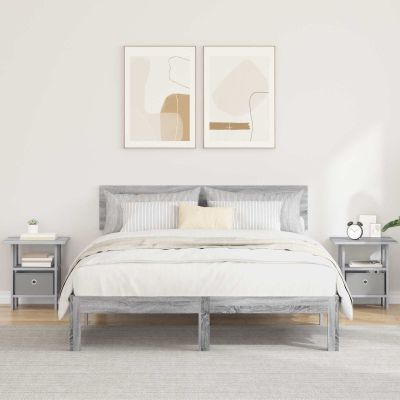 vidaXL Nočný stolík 2 pcs Sivý Sonoma 41 x 40 x 45 cm Kompozitné drevo