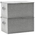 vidaXL Úložné boxy 2 ks látkové 50x30x25 cm sivé