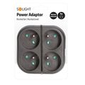 Rozbočovacia zásuvka SOLIGHT P112, 4x 10A, čierna