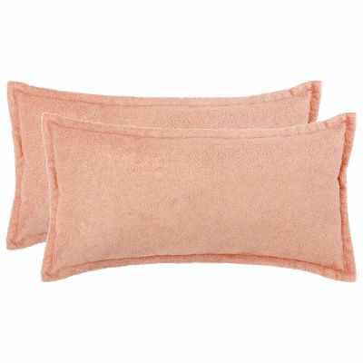 vidaXL Poťah na podložku 2 pcs HOUTEN Ružová 40 x 70 cm Bouclé