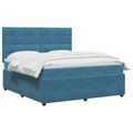 vidaXL Posteľ boxspring s matracom Modrá 180 x 200 cm Zamat