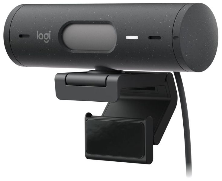 web kamera Logitech BRIO 500, Graphite _ Webkamera, 1080p/30fps, autofocus, stereo mikrofón, 4× digitálny zoom, USB-C, čierna