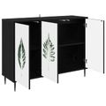 vidaXL Servírovacia skriňa HANAU Čierny dub 102 x 33 x 76 cm