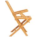 vidaXL Skladacie stoličky 8 ks 56x63x90 cm masívne teakové drevo
