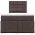 vidaXL Boxspring posteľ s matracom tmavohnedá 120x190 cm látka