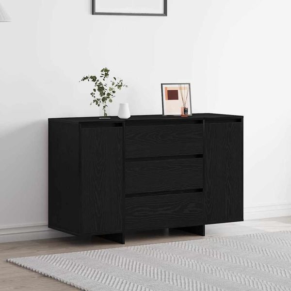 vidaXL Servírovacia skriňa so zásuvkou Čierny dub 120 x 41 x 75 cm