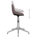 3086042 vidaXL Swivel Dining Chair Taupe Fabric (333438)