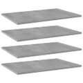 vidaXL Prídavné police 4ks, betónovo sivé 60x40x1,5cm kompozitné drevo