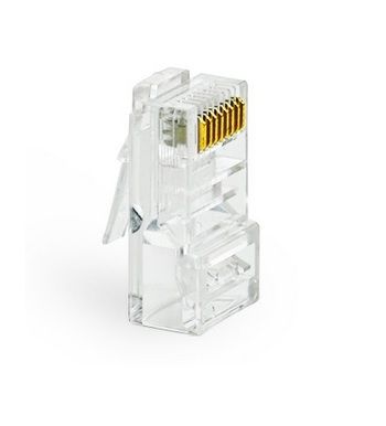 Solarix konektor UTP 8p8c, Cat 5e, drôt, 50micron, KRJ45/5SLD