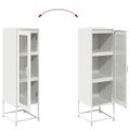 vidaXL Highboard White 36x39x123 cm Oceľ valcovaná za studena