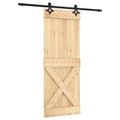 vidaXL Posuvné dvere 80 x 210 cm Masívne borovicové drevo (neupravené)