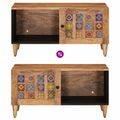vidaXL Konferenčný stolík Prírodná 80 x 50 x 40 cm Masívne mango drevo