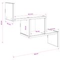 vidaXL Stenná polica Dymový dub 48 x 15 x 42 cm Kompozitné drevo
