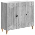 vidaXL Servírovacia skriňa Sivá sonoma 89 x 34,5 x 80 cm