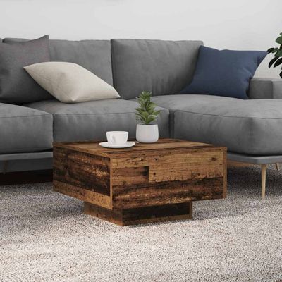 vidaXL Konferenčný stolík Staré drevo 55 x 55 x 31 cm Kompozitné drevo