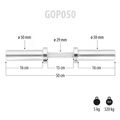 Jednoručná olympijská os HMS GOP050 5kg 50cm